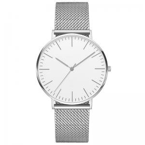 China 3 ATM Water Resistant Silver Stainless Steel Watch 316l 40mm Diameter Watch Case wholesale