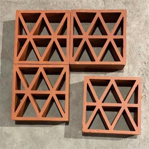 Clay Lattice Bricks Artificial Red Blocks Building Wall Decorative Sun Bricks