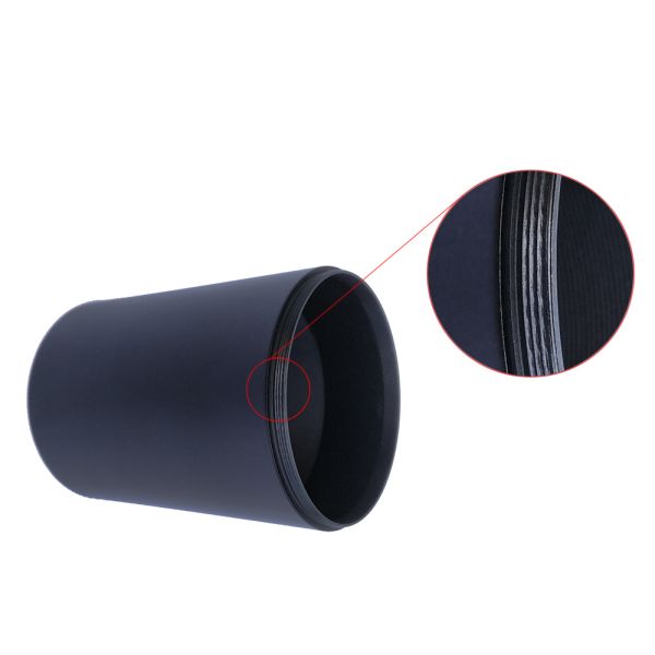 Matte Black Telescope Tripod Accessories , Aluminum Alloy 56mm Scope Sunshade