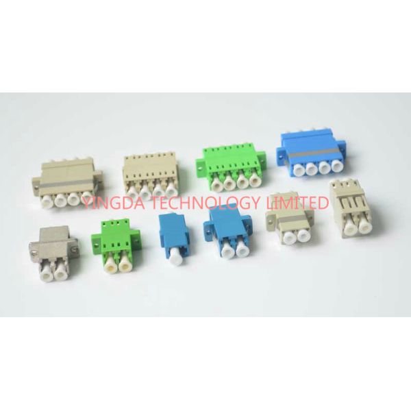 PBT Fiber Optic Adapter LC Duplex SC Footprint Type Blue Single Mode High Density