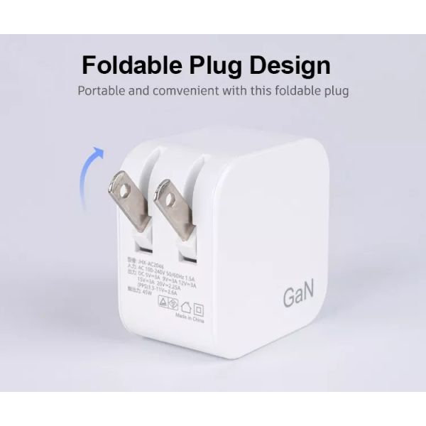 45W PPS 30W GaN USB C Wall Charger For IPhone 12 13 Pro Max MacBook Air