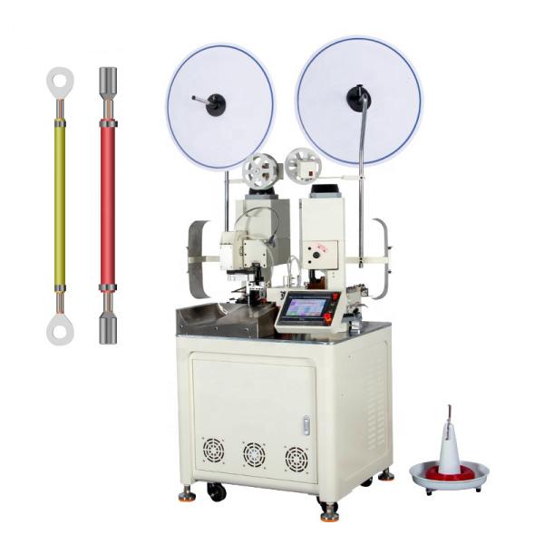 Electric Wire Cable 2 Sided Fully Automatic Crimping Machine Stripping And