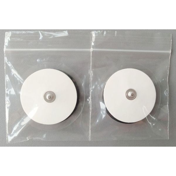Circular shape40mm foam therapy massager electrode pads with 4 electrodes tens physiotherapy
