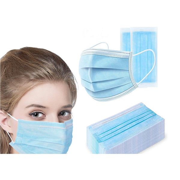Anti Dust Earloop Face Masks 3 Ply Disposable Face Mask Breathable