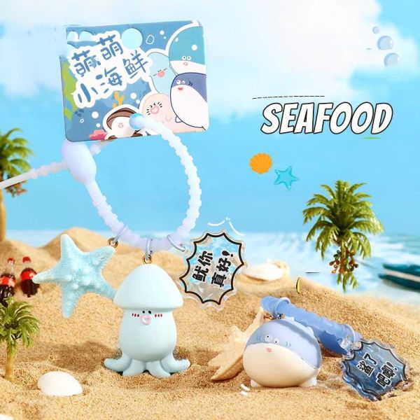 Handbag Charms Sea Fish Cartoon Keychain Kawaii Animal Keychains For Girls And Women