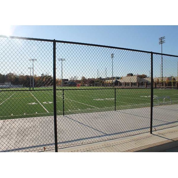 Round Post Knuckled Edge Diamond Chain Link Fence