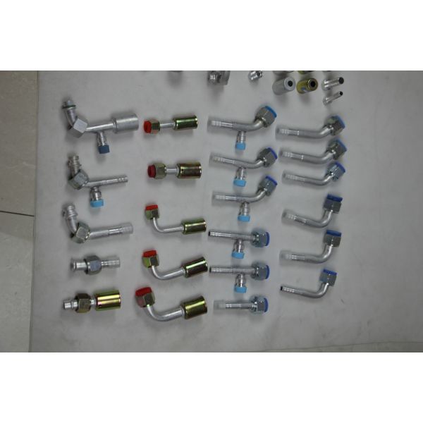 #6 #8 #10 #12 Flexible iron outer screw joint with iron jacket ( Male O-Ring ) / auto air conditioning hose fitting