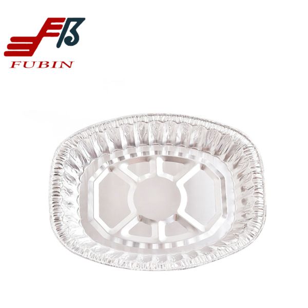 Quality Christmas Party Roasting Aluminium Turkey Pan Oval Foil Plate for sale