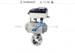 Sanitary 10" Pneumatic Butterfly Valves With Double acting Aluminum Actuator
