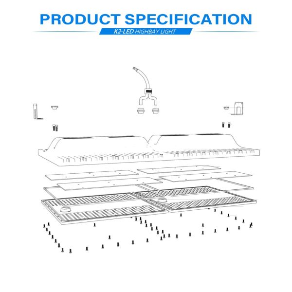 190LM/W High Bay Linear Led Lights IP66 Waterproof Led Linear High Bay Fixture For Warehouse