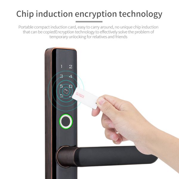 Home Security Zinc Alloy Split Smart Door Lock Biometric Fingerprint Door Lock for Home Apartment