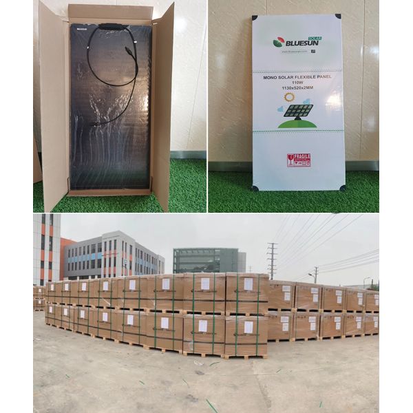 Bluesun Energy Solar Flexible 12 Volt Flexible with Adhesive Solar Panel 110w 160w for Home and Car