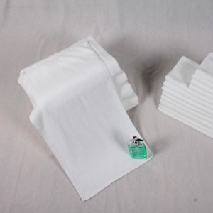 China Plain Hemmed White Cotton Face Towel wholesale