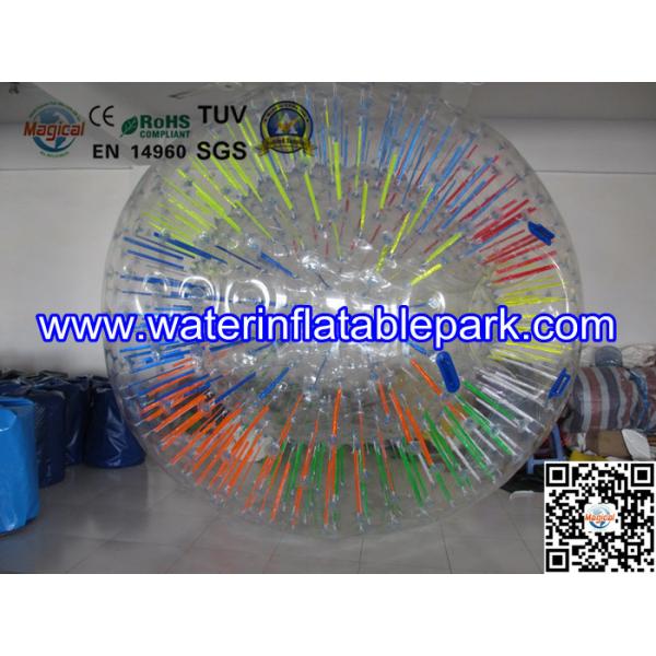Colorful Water Zorbing Ball Walking , Transparent Zorb Ball Party
