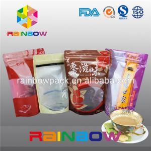 China Seeds Packaging Zipperlock Clear Window Foil Pouch Packaging Waterproof wholesale