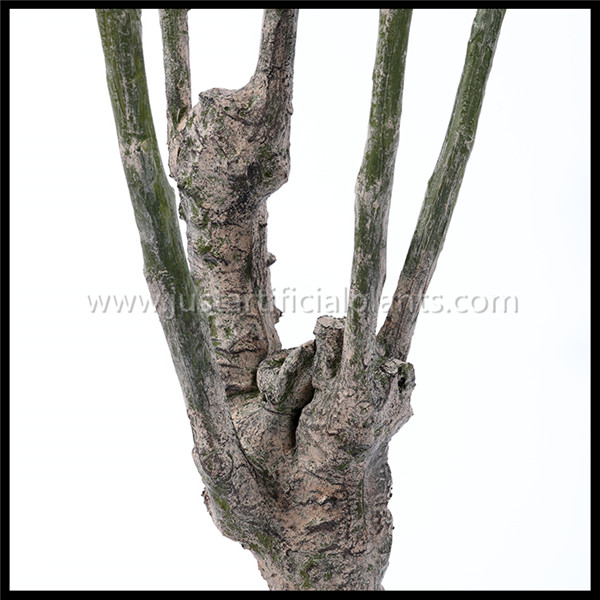 Multiple Stems Faux Chinese Toon Tree Plastic And Fabric Decoration Plant