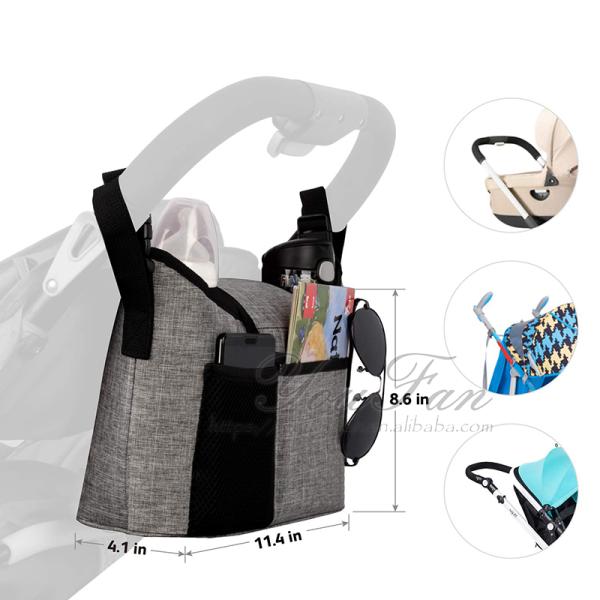 Extra-Large Baby Stroller Organizer Deep Cup Holder