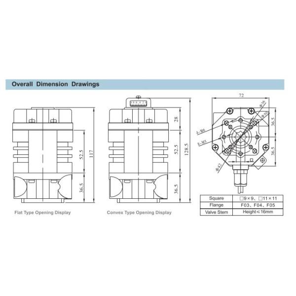 Multi Turn electric actuator with DC24V 18Nm torque