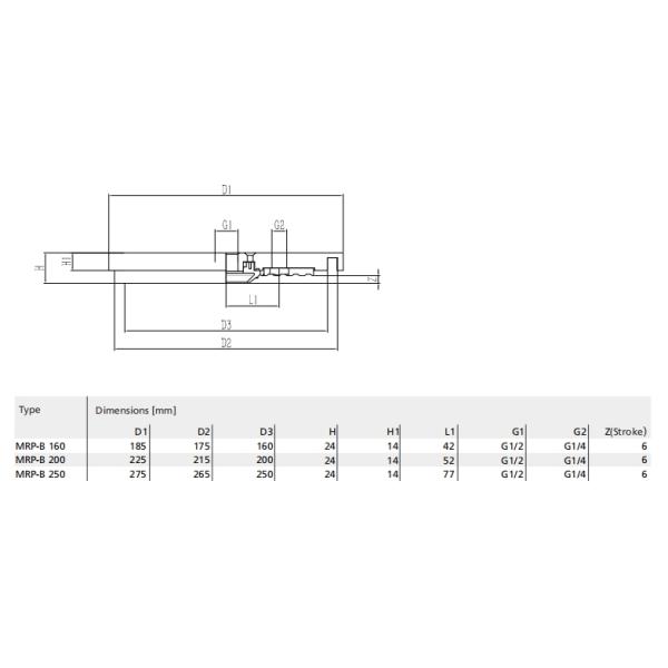 Vacuum Flat Suction Cups MRP-B With Aluminum Supporting Plate Energy Saving