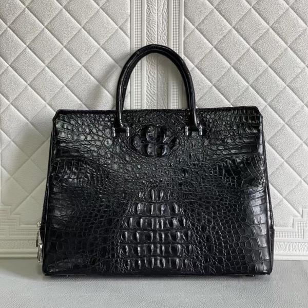 Authentic Crocodile Skin Businessmen Passcode Briefcase Genuine Alligator Leather Male Large Totes Top-handle Handbag
