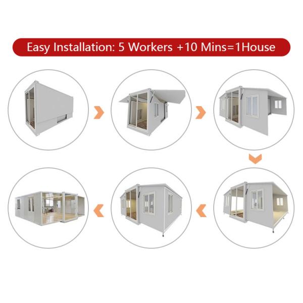 20ft Prefabricated Foldable Portable Container House for Offices and Homes Luxary Style
