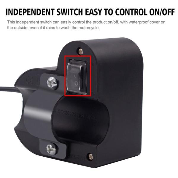 Waterproof 12V 24V Motorcycle Dual Usb Charger Adapter With LED Voltmeter