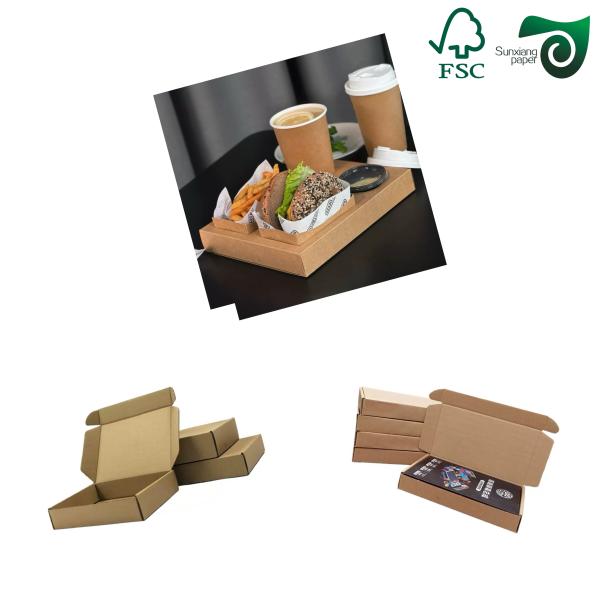 FSC E Flute Printed Single Wall Corrugated Board In 140gsm 170gsm For Coffee Sleeves