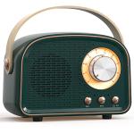Wireless Retro Bluetooth Speaker with TWS Music Player and FM Radio Display