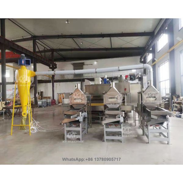 Split Peanut Blanching Machine Blanched Peanut Production Line With 100% Breaking Rate And 800-1000kg/h Capacity