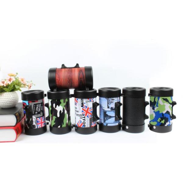CH-M03 medium barrel with flashlight bluetooth speaker   bluetooth smart speaker Blue / Camouflage Green / Flag