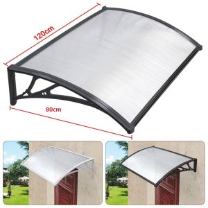 Manual Retractable Polycarbonate Door Awnings High Class ABS Materials