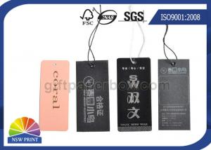 China Logo Luxurious swing tag printing Eyelet custom hang tags for clothing / Apparel Belt wholesale