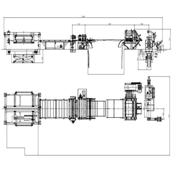 Auto Cut To Length Line Machine For Coils 45m Every Minute High Precision