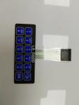 Customize Thin Film Membrane Switch Keyboard Twelve Key With 3M Adhesive
