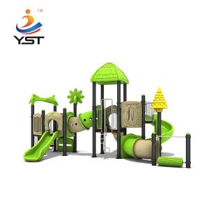 China Colorful Outdoor Playground Equipment Kids Outside Plastic Slide wholesale