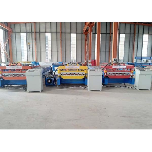 Customized Color Roofing Sheet Roll Forming Machine With 1mm Tolerance Encoder