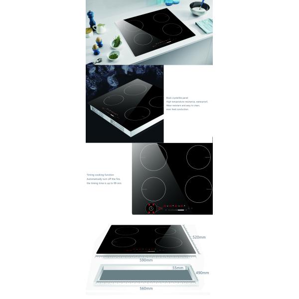 Schott Ceran 240V Ceramic Smooth Glass Free Zone 5 Burner Induction Hob Built In