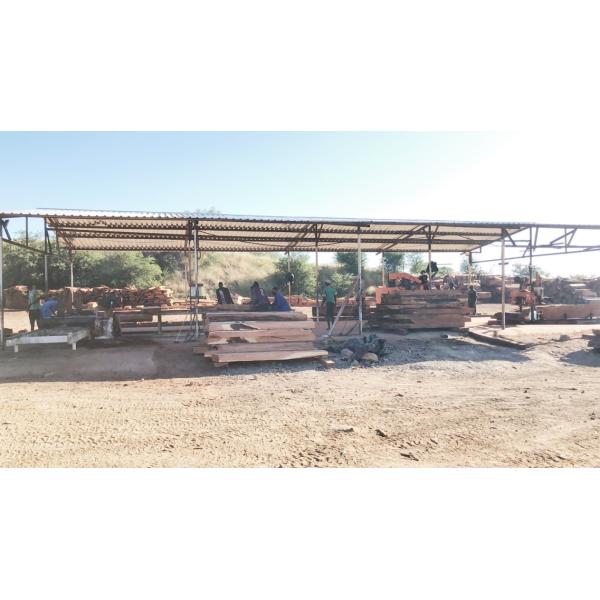 PLC Automatic Setworks Heavy Duty Sawmill Machine Wood Cutting