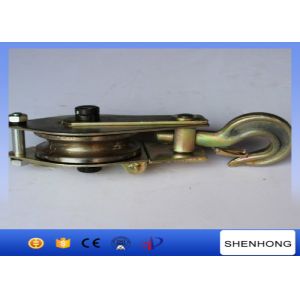 China Hook Type Single Sheave Steel Snatch Pulley Block With Swivel Hook on sale