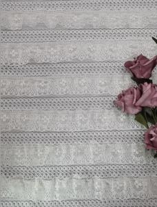 China White Embroidery Lace Fabric Wedding Dress Lace French Lace Fabric on sale