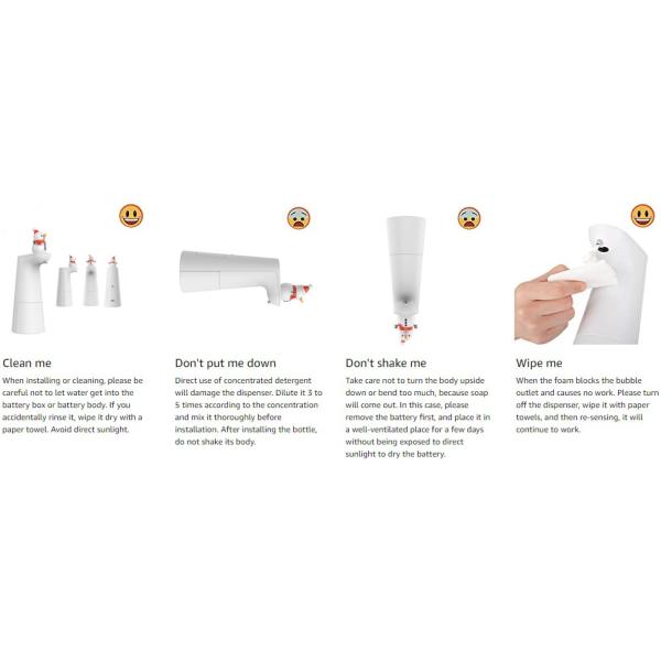 Christmas Decor Bottle Sensor Foam Soap Dispenser Snowman Kids Xmas Bathroom Set 8.45oz