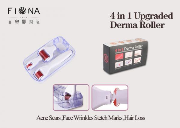 Quality private label dermaroller 4 in 1 kit derma care facial derma roller micro needle face beauty care rejuvenate for sale