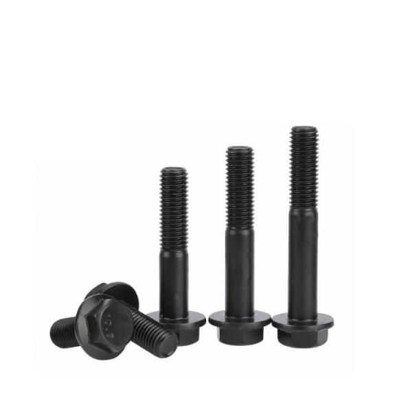Black Finish High Strength Hex Flange Bolts 9.8 10.9 Fine Thread Grade 8 DIN Standard