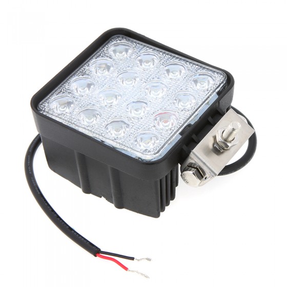 Square 24V / 12v Led Work Lights Waterproof IP67 48W Power Cool White 6000K Driving Light