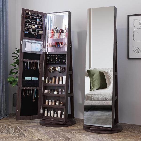 Frameless Full Length Mirror Cabinet Rectangle Wood Mirror Cabinet Customized