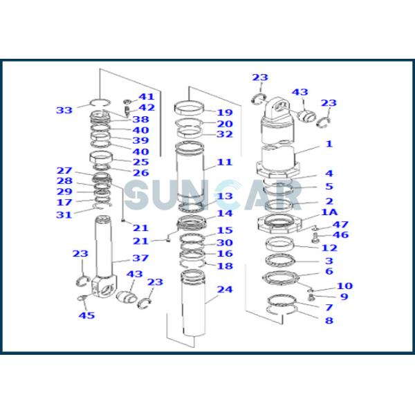 581-63-05041 5816305041 Hoist Cylinder Seal Kit For KOMATSU HD1200-1