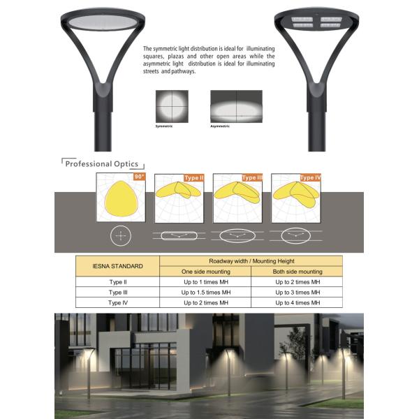 CCT Selectable LED Post Top Light 30W 40W 60W 90W LED Pole Mounted Lights