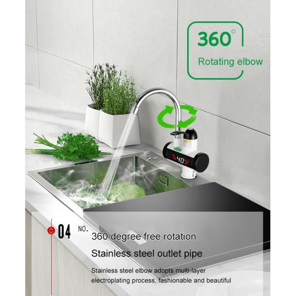 Bathroom Sink Hot And Cold Water Faucet 2-3L/Min With Rotatable Outlet Pipe