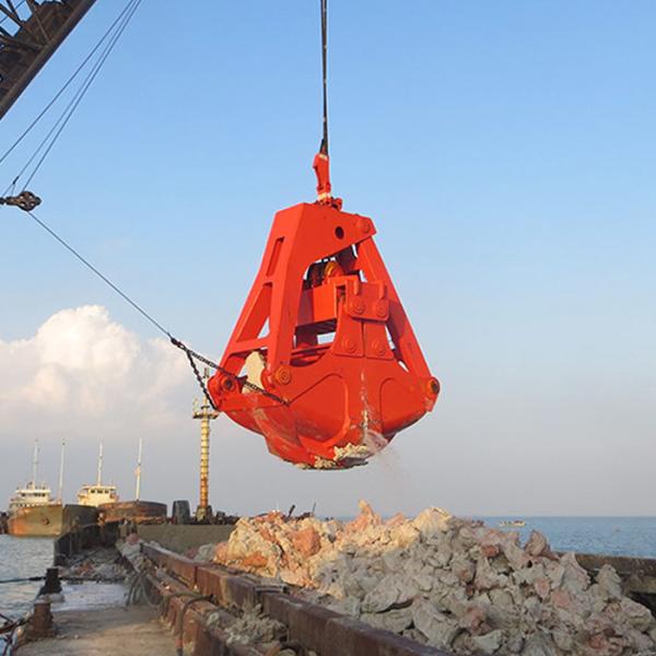 Heavy Duty NM400 Mechanical Grab Bucket 2 Peel Dredging Clamshell Material Bulk Cargo