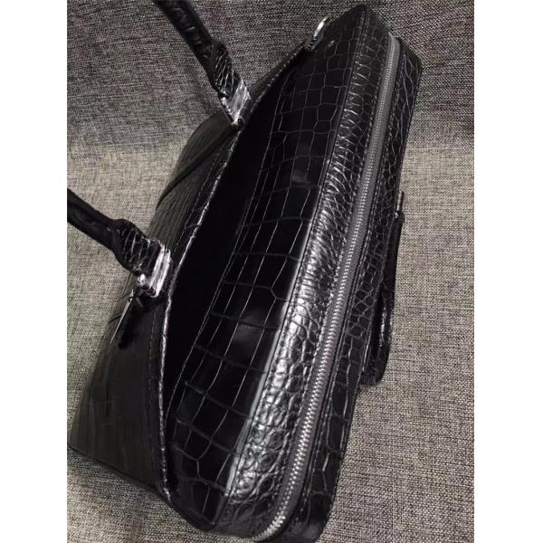 Business Style Genuine Crocodile Belly Skin Men's Working Bag Briefcase Exotic Real Alligator Leather Male Large Handbag